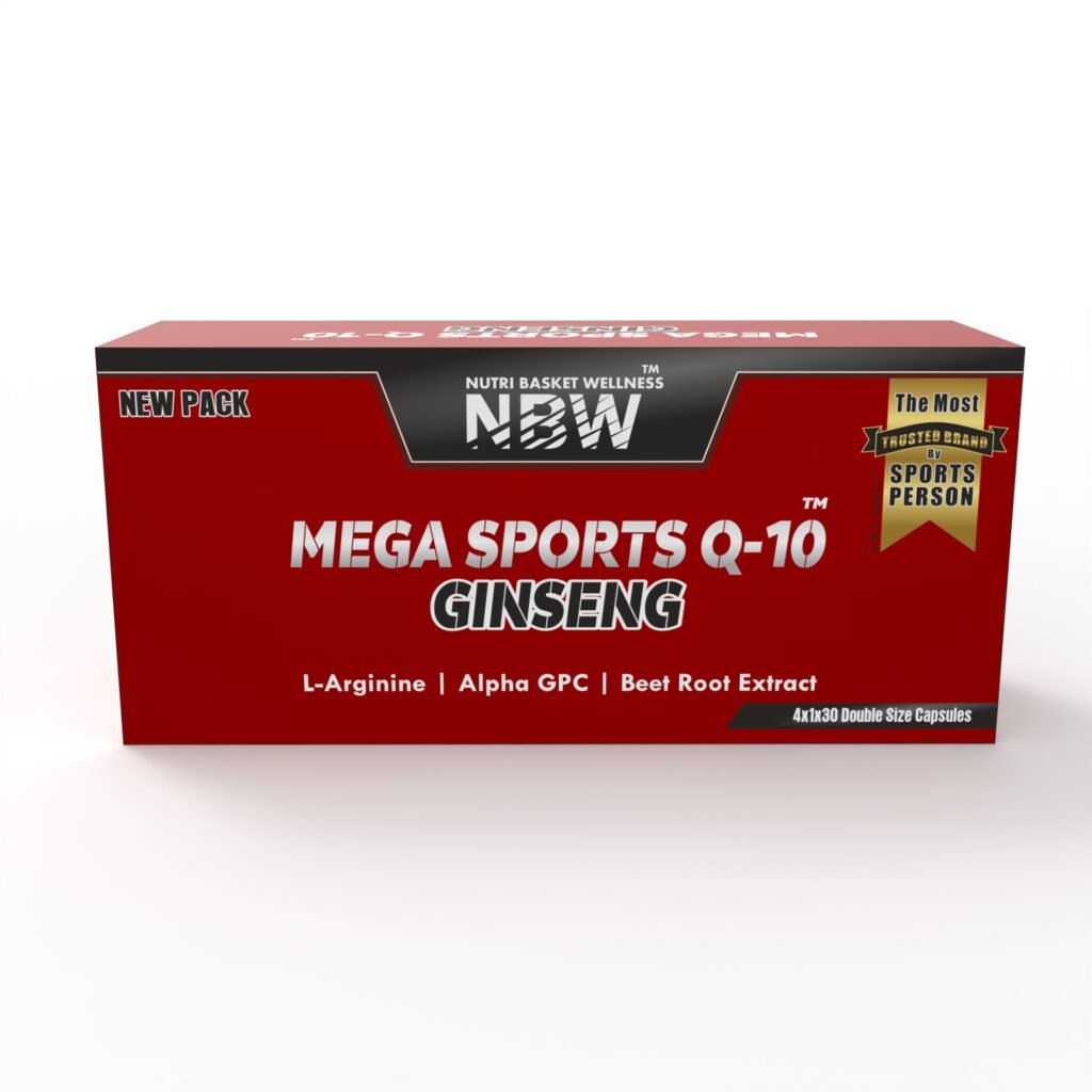 NBW MEGA SPORTS Q-10 Plus GINSENG | L-Arginine | Alpha GPC | Beet Root Extract
