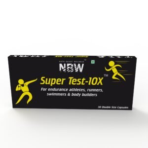 NBW Super Test-10X | Special Testosterone Boosting Formula For Sports Persons, Runners, Swimmers & Other Endurance Athletes - 30 Capsules