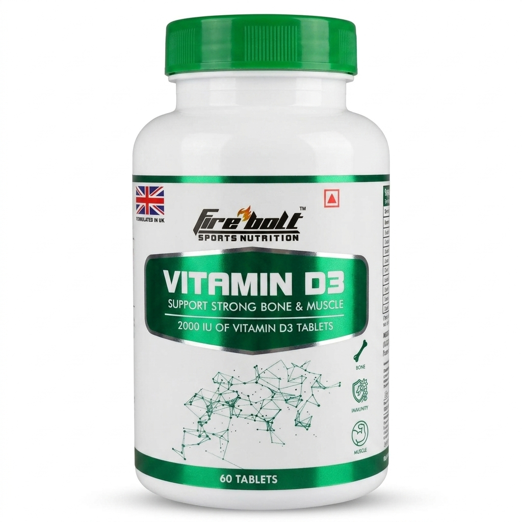 Firebolt Sports Nutrition – Vitamin D3 | Support Strong Bone & Muscle