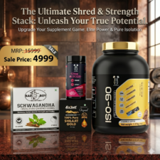 Anatomy ISO-90 Ultimate Shred & Strength Stack (ISO-90 100% Isolate Whey Protein Crumble Coffee 2.27kg, Bad Boy Schwagandha, Carb Blocker, Firebolt 100% Pure Shilajit Gold)