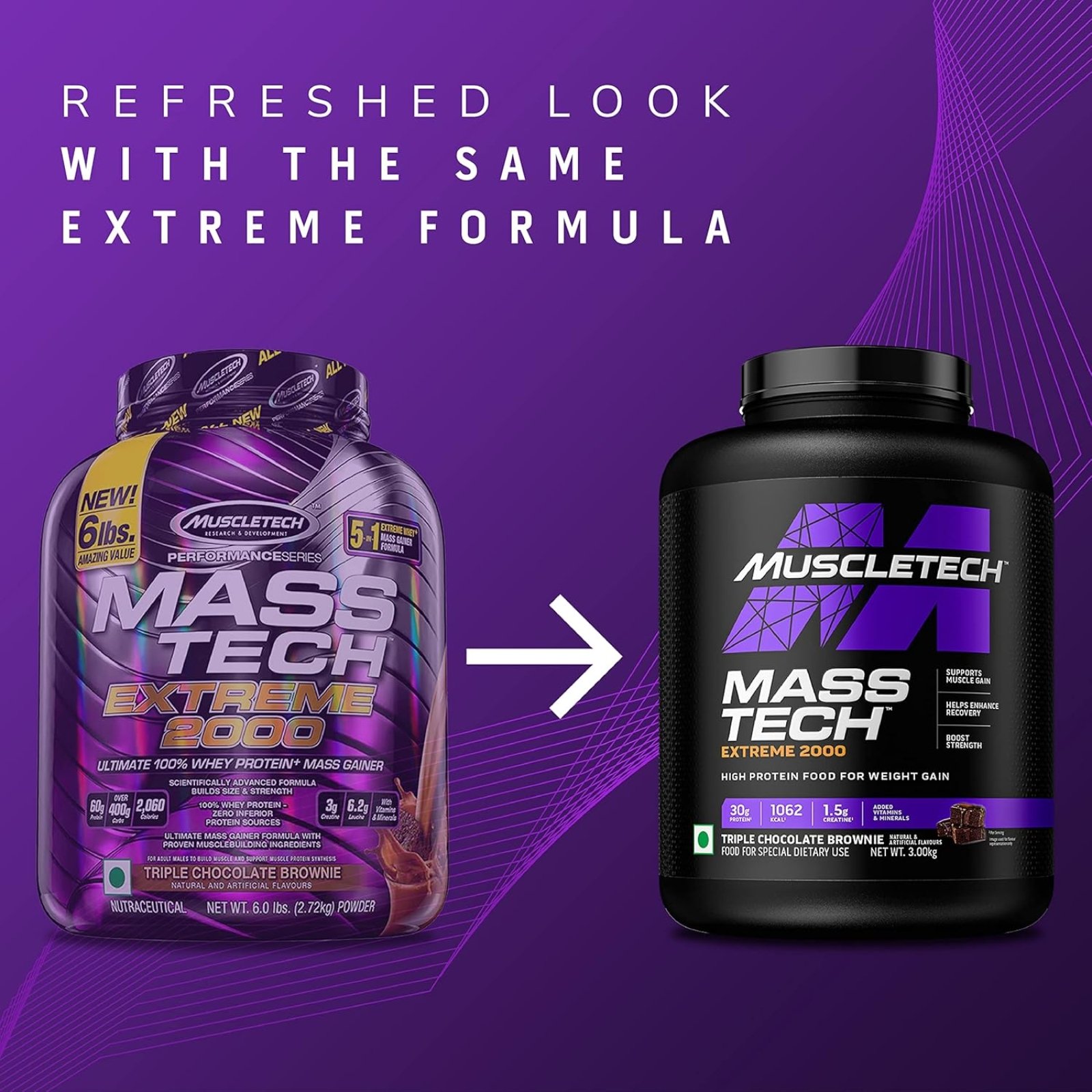 MuscleTech Mass Tech Mass Gainer – 3kg | Expiry: 9/26