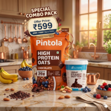 Pintola High Protein Oats (Chocolate) + Nutrend Crispy Chocolate Peanut Butter – Special Fitness Combo Pack