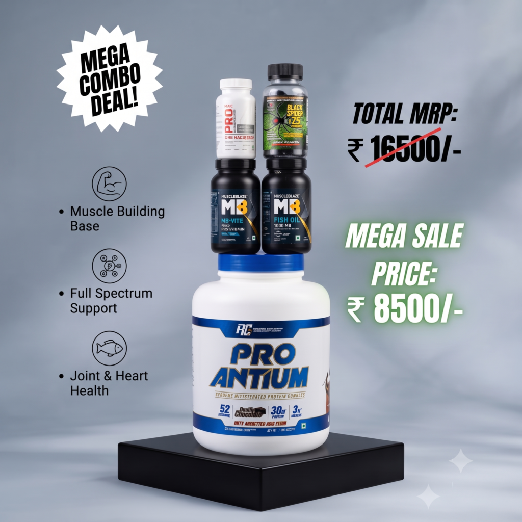 Ultimate Fitness Mega Combo: Pro Antium Protein, Mass & Multivitamin Stack