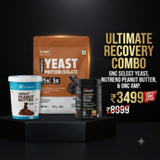 ULTIMATE RECOVERY COMBO: GNC Select Yeast, Nutrend Peanut Butter, & GNC AMP Gold Series