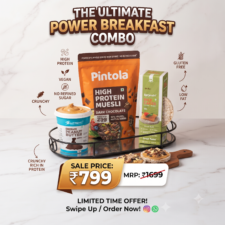 The Ultimate Power Breakfast Combo | Pintola High Protein Muesli, Nutrend Chocolate Peanut Butter & Sprynutri Rice Cakes