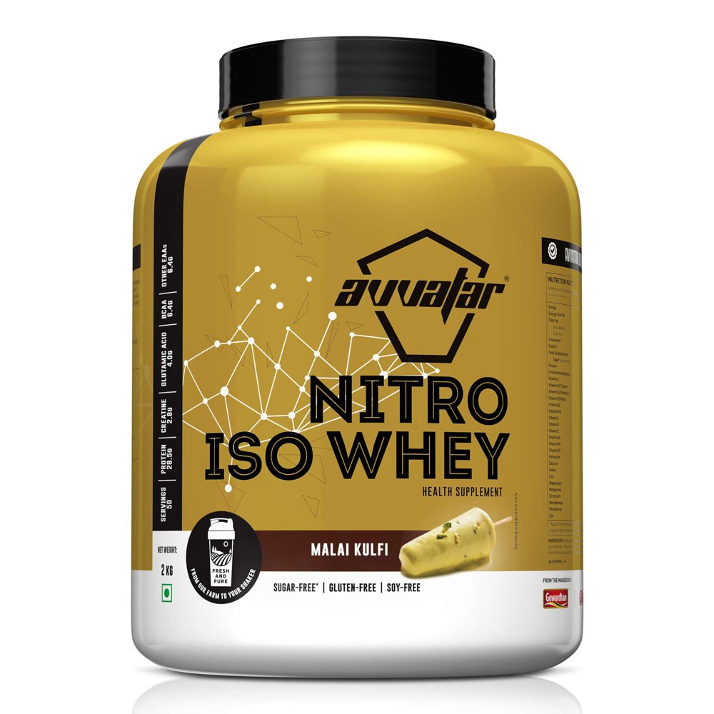 Avvatar Nitro Iso Whey | 2 Kg | Malai Kulfi Flavour