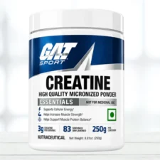 GAT Creatine Monohydrate Powder 250g | 83 Servings | Supports Strength, Power & Muscle Performance | Unflavored