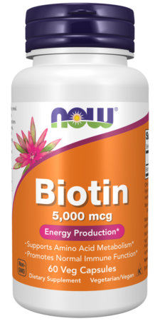 NOW Biotin 5,000 mcg Veg Capsules