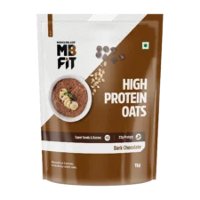 MUSCLEBLAZE High Protein Oats, Gluten Free, Dark Chocolate Pouch (1 kg)