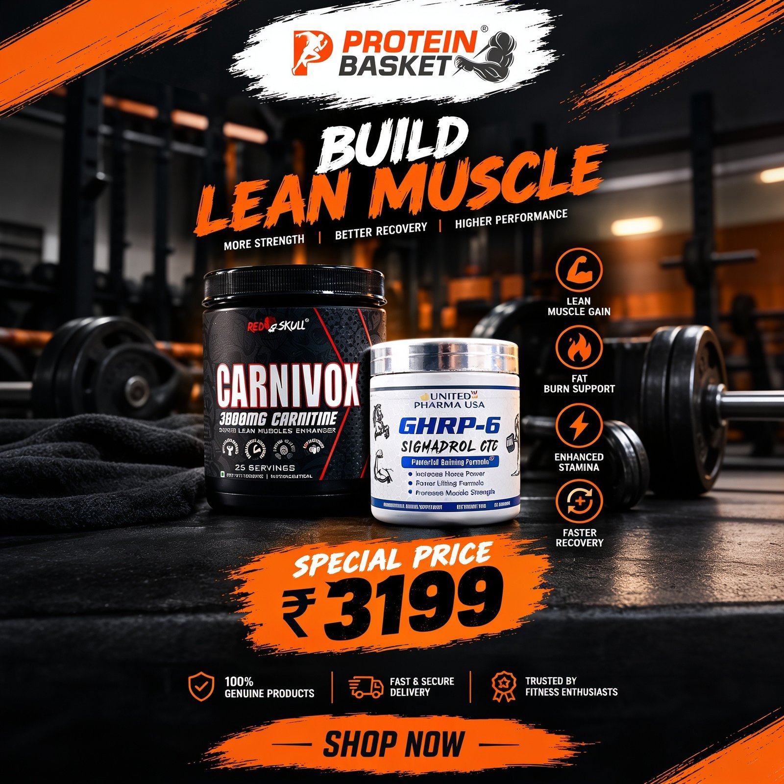 Build Lean Muscle Combo (Carnivox + GHRP-6 Sigmadrol CTE)