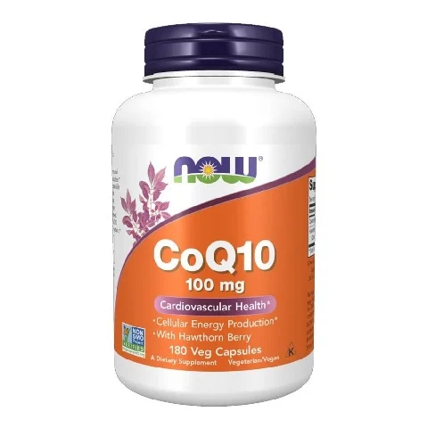 Now Foods | CoQ10 100MG | Cardiovascular Health With Hawthorn Berry | 30 Veg Capsules
