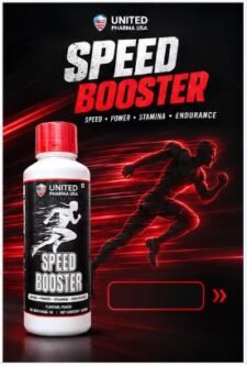 United Pharma USA Speed Booster (500ml, Peach Flavour) | Pre-Workout Energy & Endurance Drink