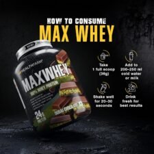 Healthfarm MaxWhey Whey Protein Powder | 24g Protein | Fast Absorbing Protein