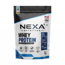 Nexa Nutrition Premium Whey Protein Powder – 1 kg (2.2 lbs)
